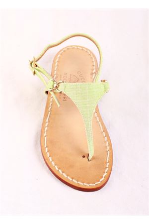 Green Capri sandals for babygirl Cuccurullo | TRIANGOLO CAPRI BVERDE
